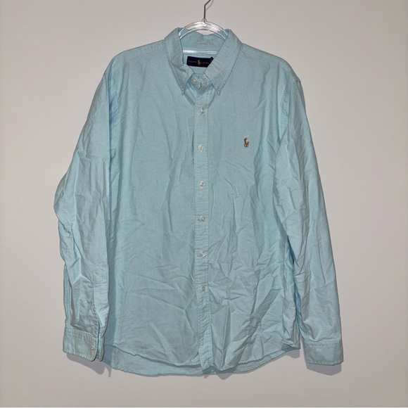 Ralph Lauren long sleeve‎ button up iconic oxford house blue size XL - Picture 2 of 8